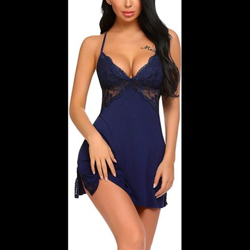 Women Lingerie Lace Chemise Sleepwear Babydoll Teddy Lingerie